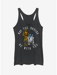Star Wars May the Fourth Droid Luck Womens Tank Top, BLK HTR, hi-res