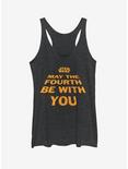Star Wars May the Fourth Title Womens Tank Top, BLK HTR, hi-res