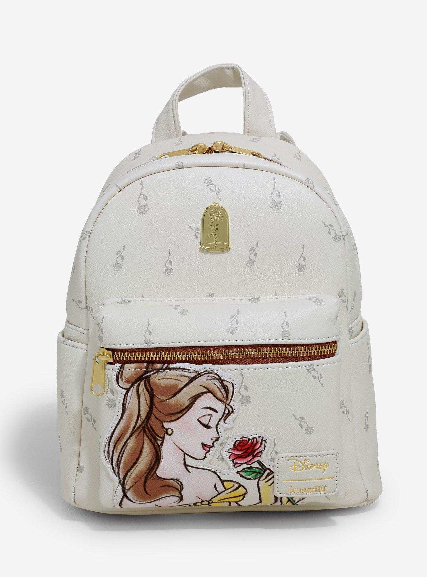 Loungefly Disney Beauty And The Beast Falling Roses Mini Backpack