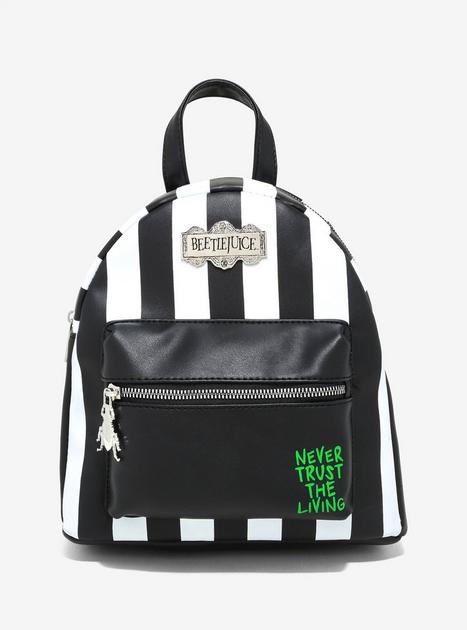 Beetlejuice Stripe Never Trust The Living Mini Backpack Hot Topic