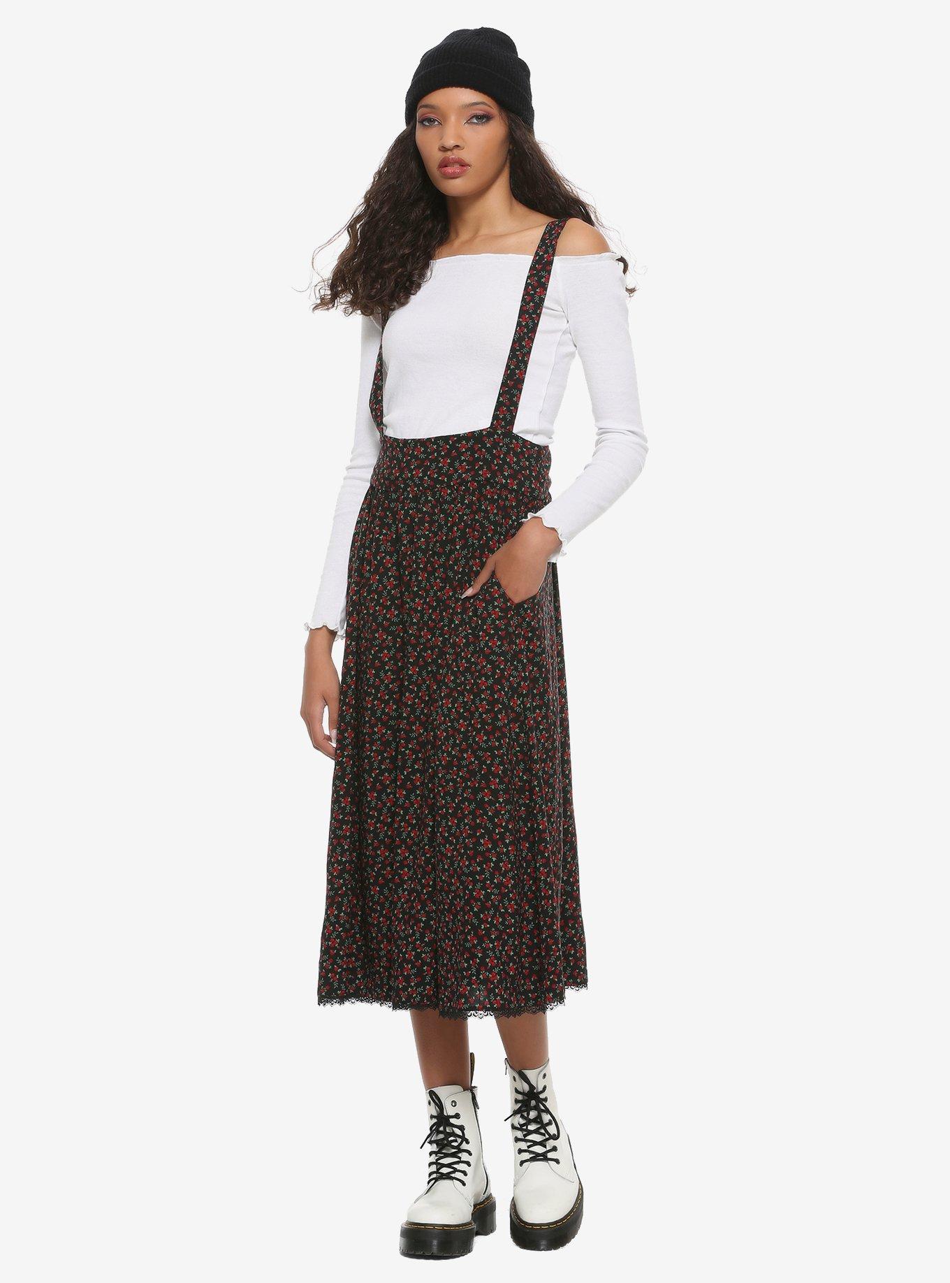 Suspender midi skirt sale