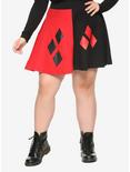 DC Comics Harley Quinn Skater Skirt Plus Size, RED, hi-res