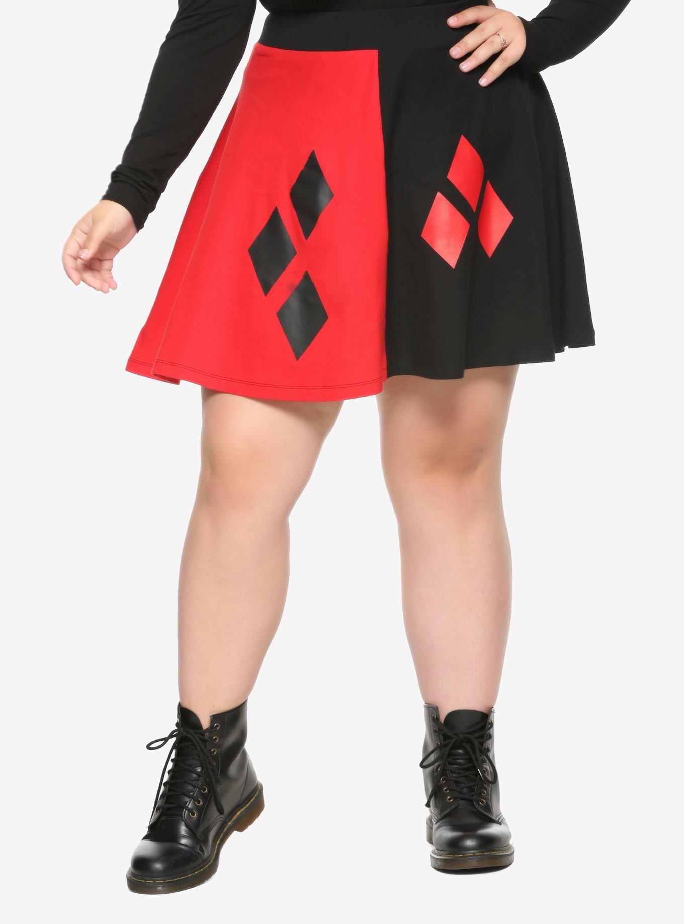 DC Comics Harley Quinn Skater Skirt Plus Size Hot Topic