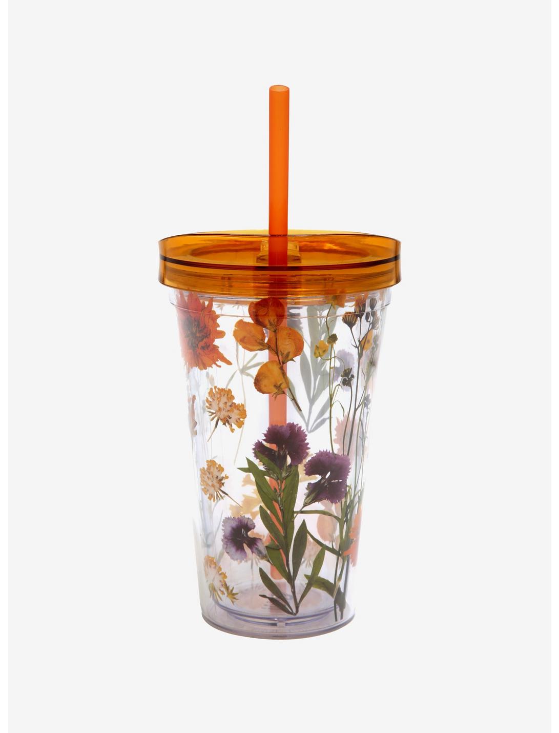 Fall Pressed Flower Tumbler - BoxLunch Exclusive, , hi-res