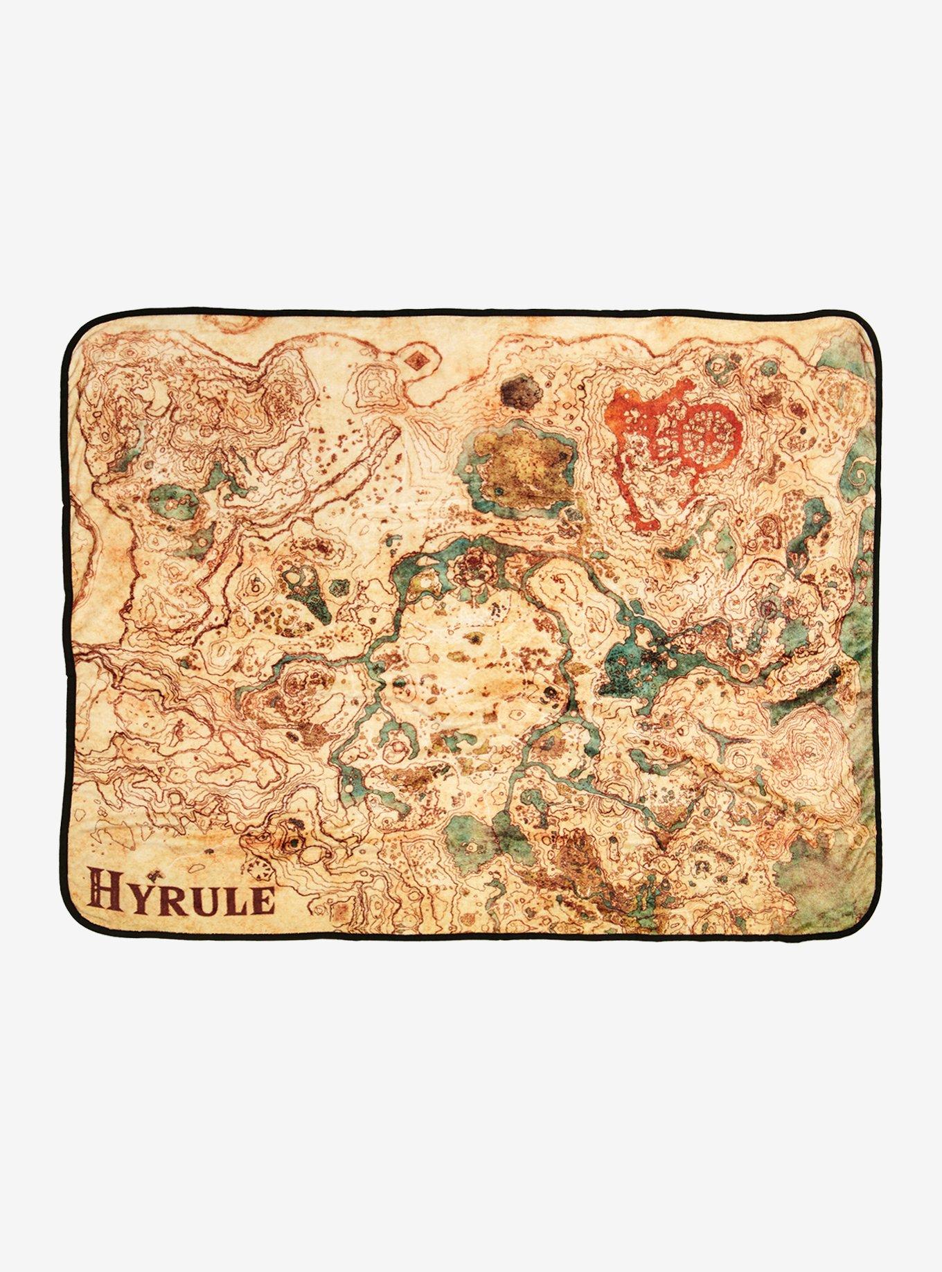 Nintendo The Legend of Zelda Hyrule Map Throw - BoxLunch Exclusive, , hi-res