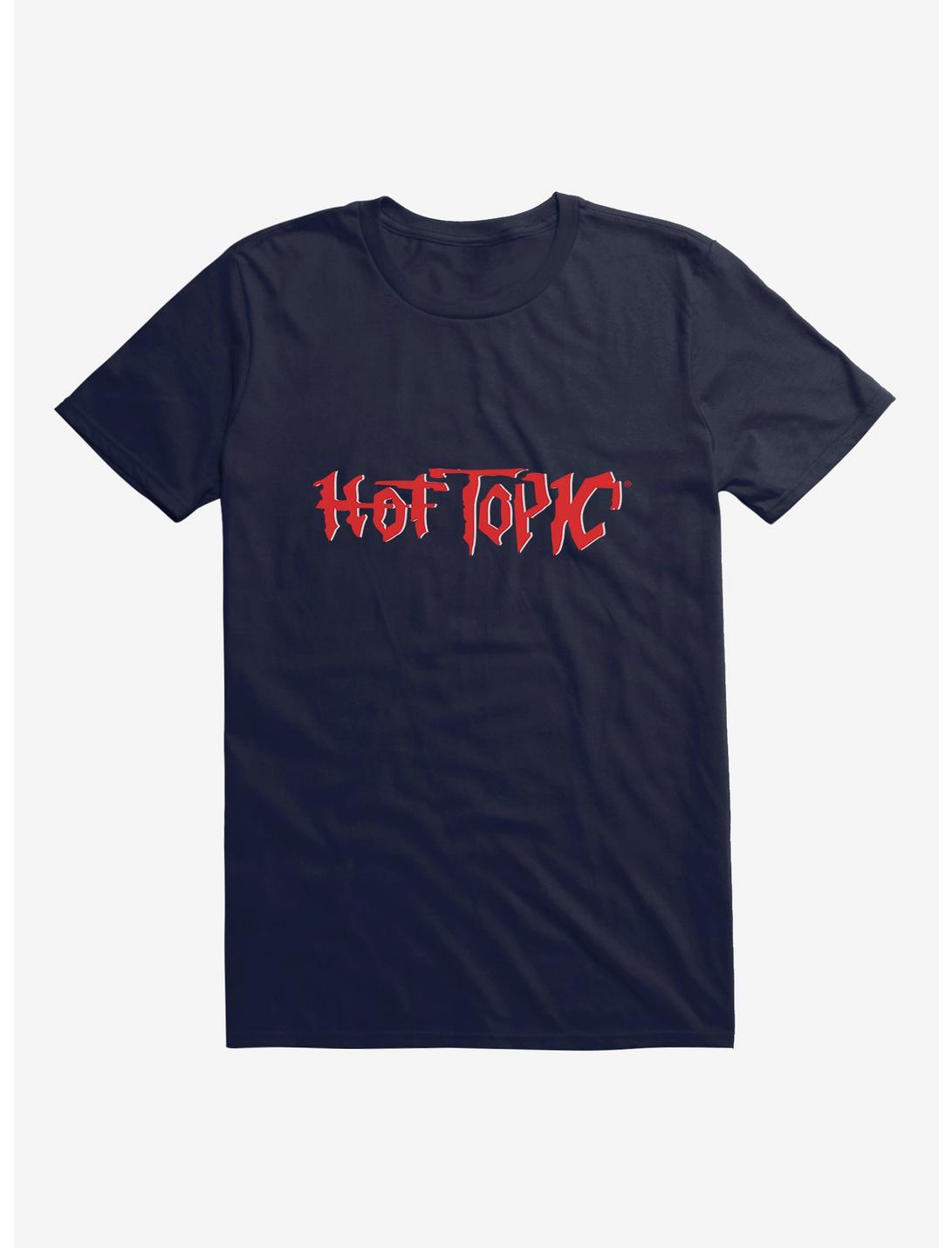 Retro Hot Topic Logo T-Shirt, NAVY, hi-res