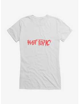 Retro Hot Topic Logo Girls T-Shirt, WHITE, hi-res