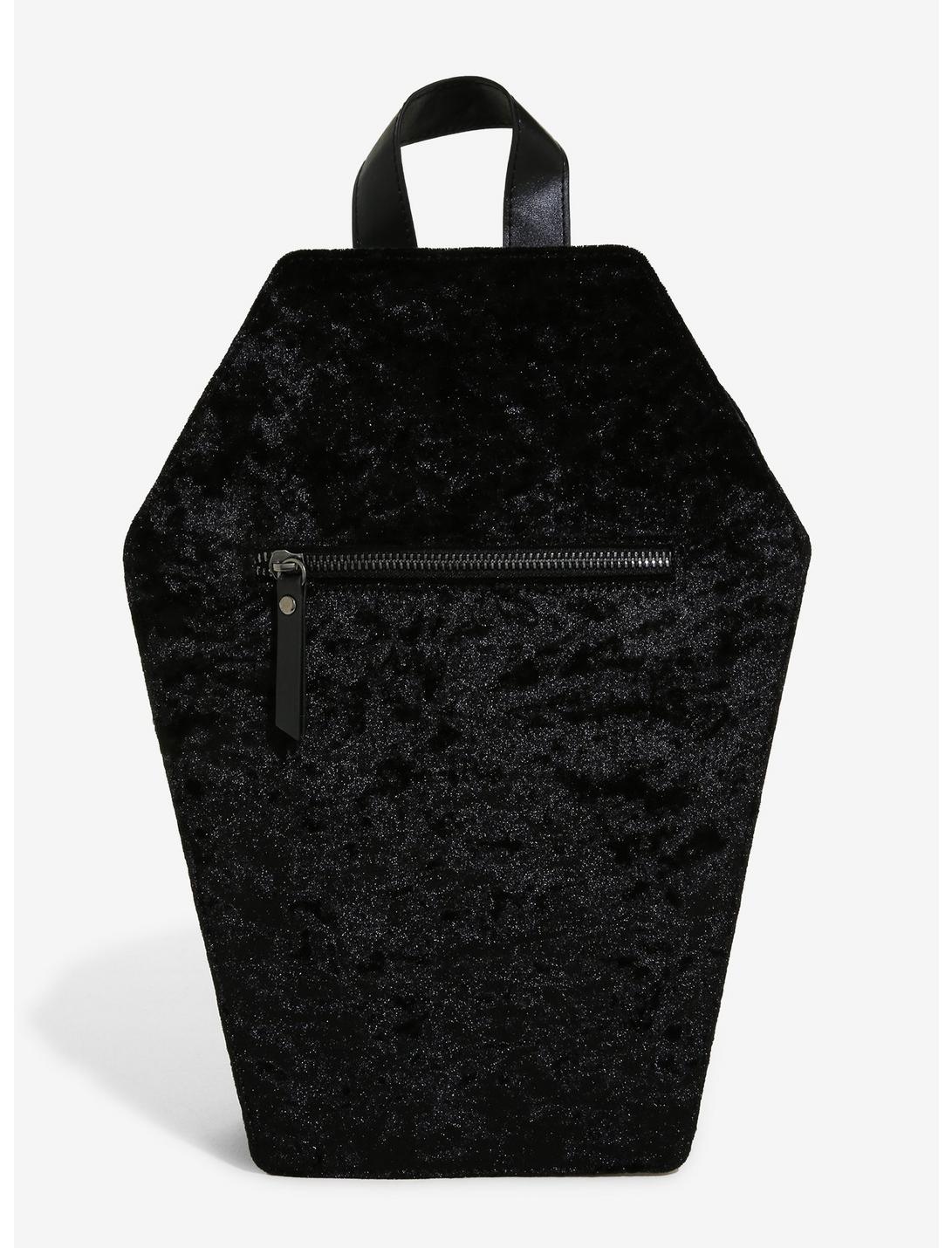 Crushed Velvet Coffin Mini Backpack, , hi-res