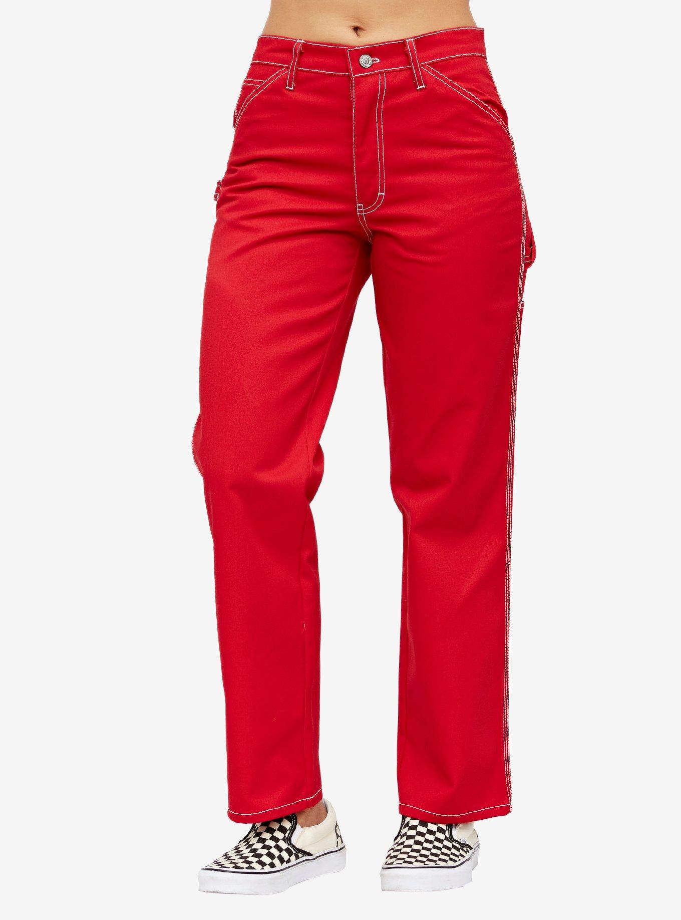 dickies red carpenter pants