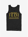 Star Wars Jedi Fallen Order Logo Yellow Ink Tank Top, BLACK, hi-res