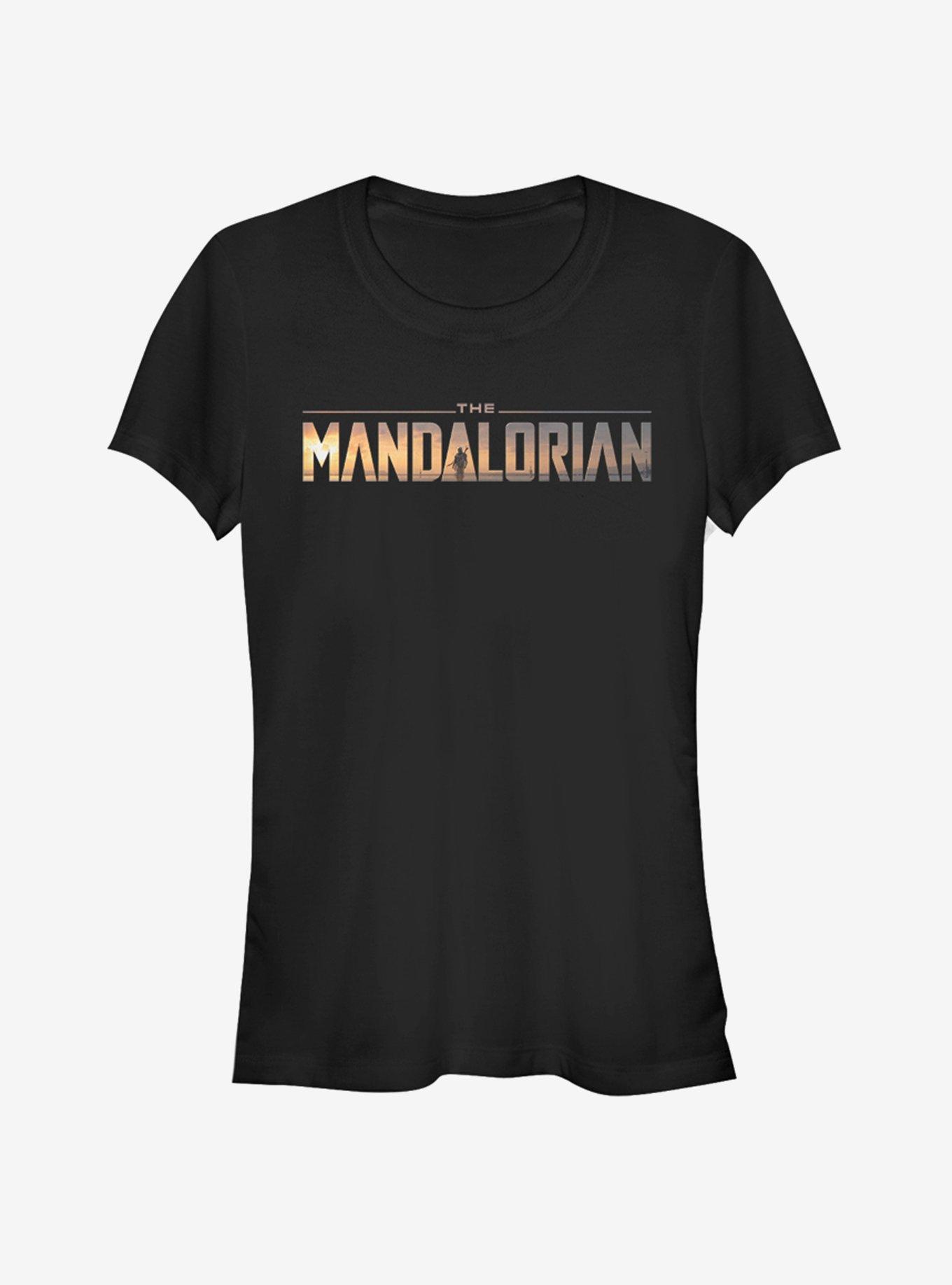 Star Wars The Mandalorian Logo Girls T-Shirt, BLACK, hi-res