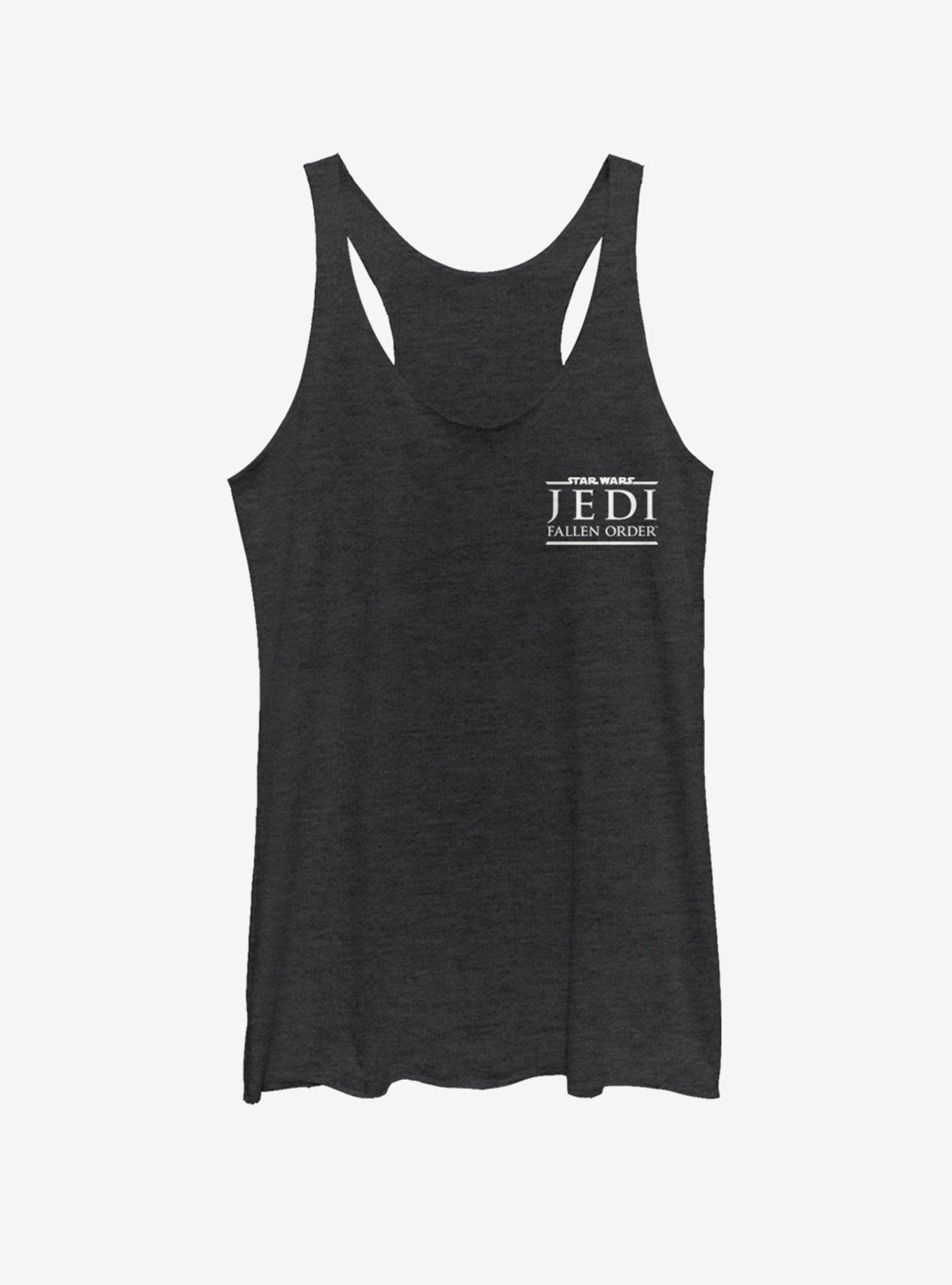 Star Wars Jedi Fallen Order Pocket Logo Girls Tank Top, BLK HTR, hi-res