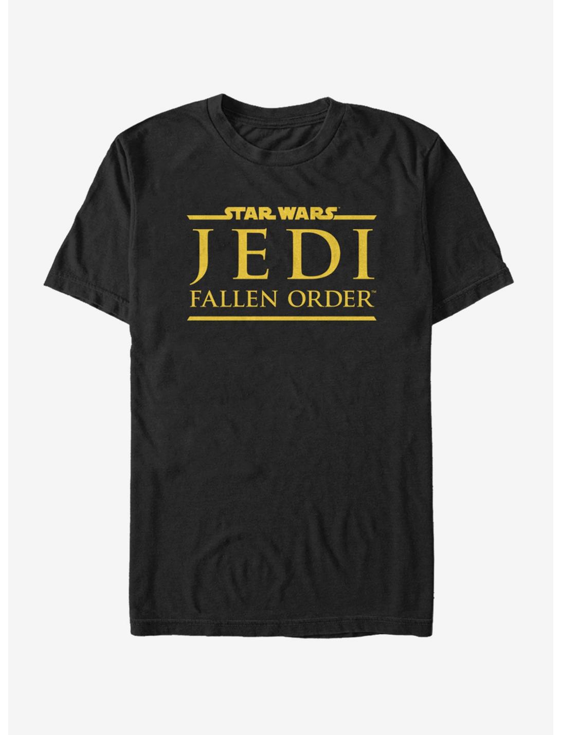 Star Wars Jedi Fallen Order Logo Yellow Ink T-Shirt, BLACK, hi-res