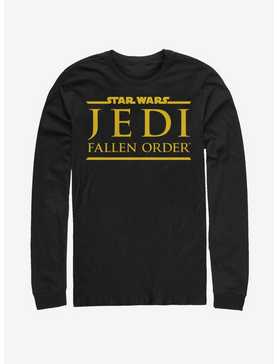 Star Wars Jedi Fallen Order Logo Yellow Ink Long-Sleeve T-Shirt, , hi-res