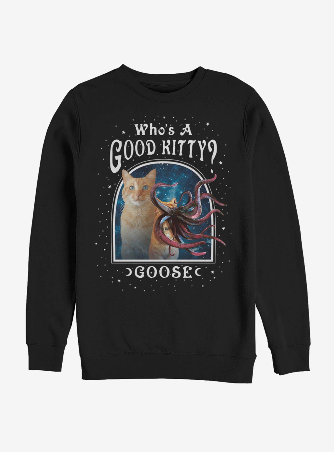 Marvel Captain Marvel Who's A Good Goose Sweatshirt, BLACK, hi-res