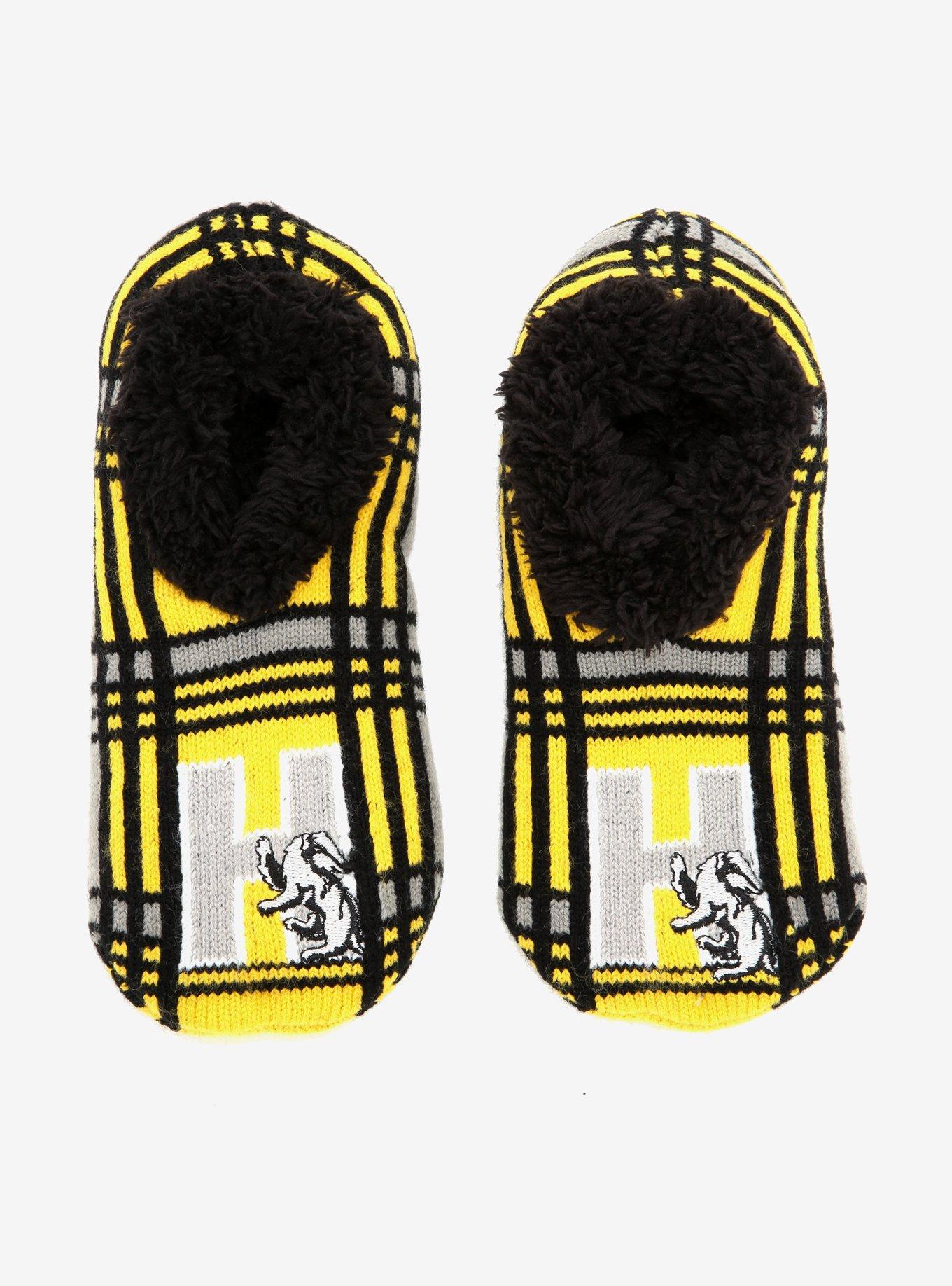 Harry Potter Hufflepuff Plaid Cozy Slippers, , hi-res