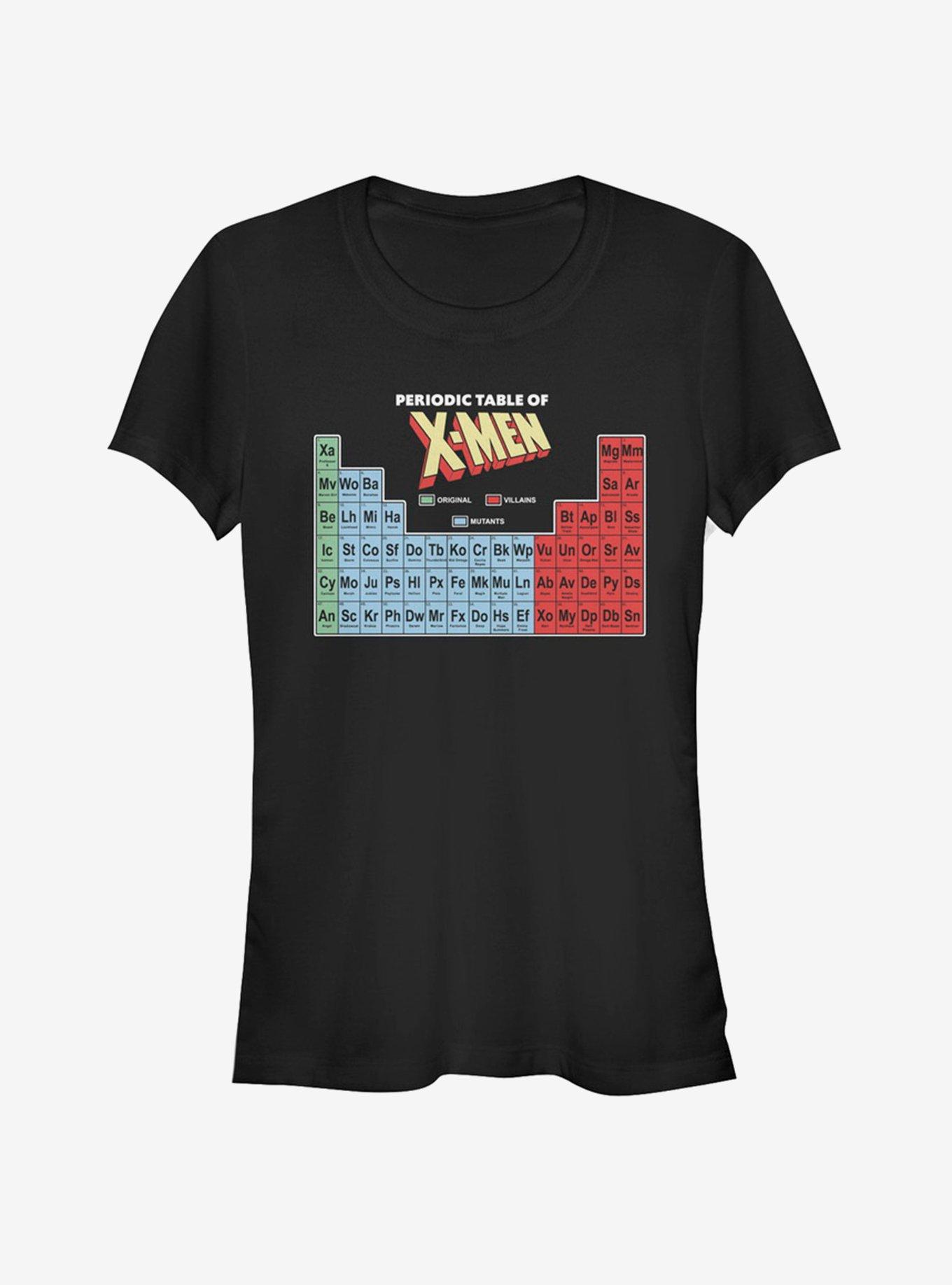 Marvel X-Men X-Men Periodic Table Girls T-Shirt, BLACK, hi-res