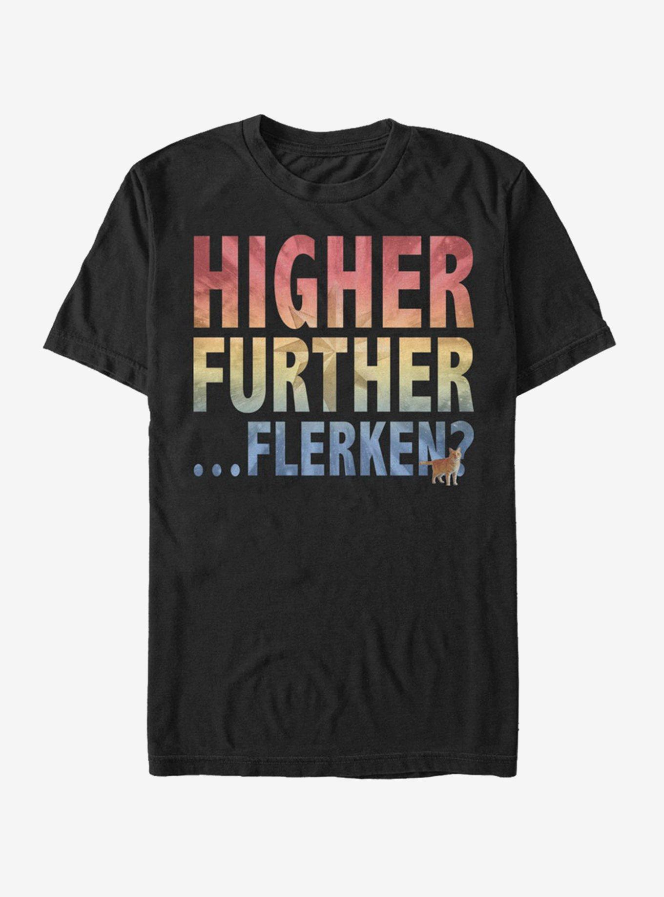 Marvel Captain Marvel Higher Further Flerken T-Shirt, BLACK, hi-res