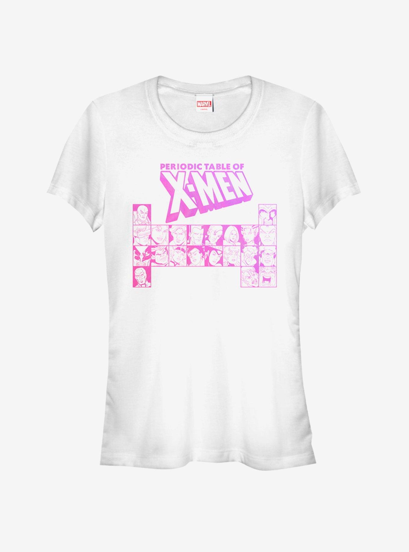 Marvel X-Men Characters Periodic Table Girls T-Shirt, WHITE, hi-res