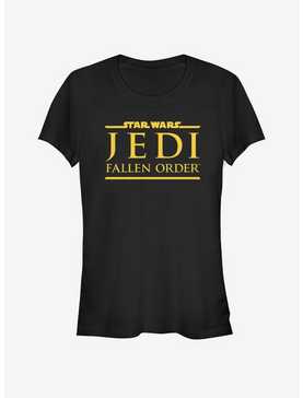 Star Wars Jedi Fallen Order Logo Yellow Ink Girls T-Shirt, , hi-res