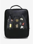 Loungefly Bat Cutout Pin Collector Faux Leather Mini Backpack, , hi-res