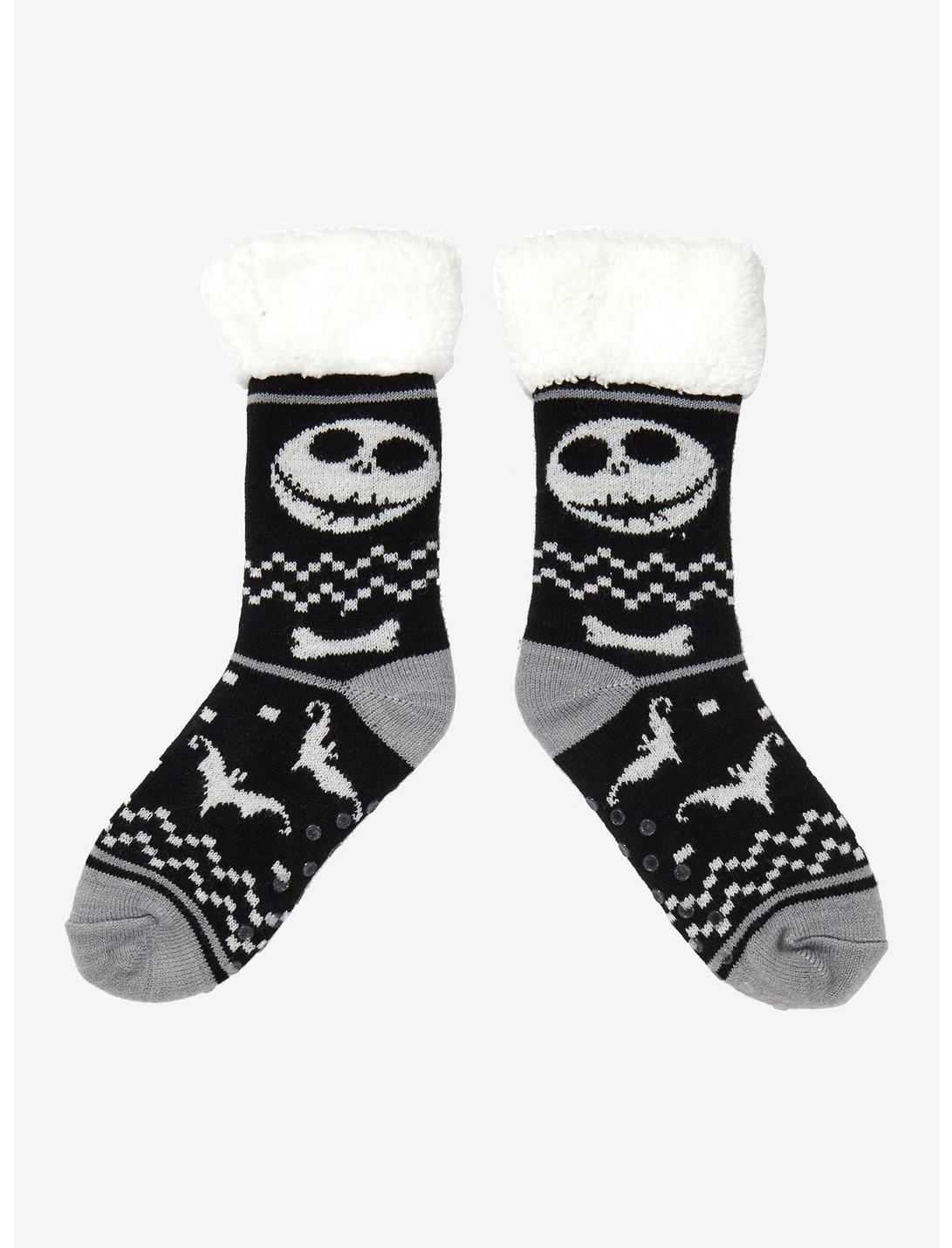 The Nightmare Before Christmas Jack Skellington Cozy Slipper Socks, , hi-res