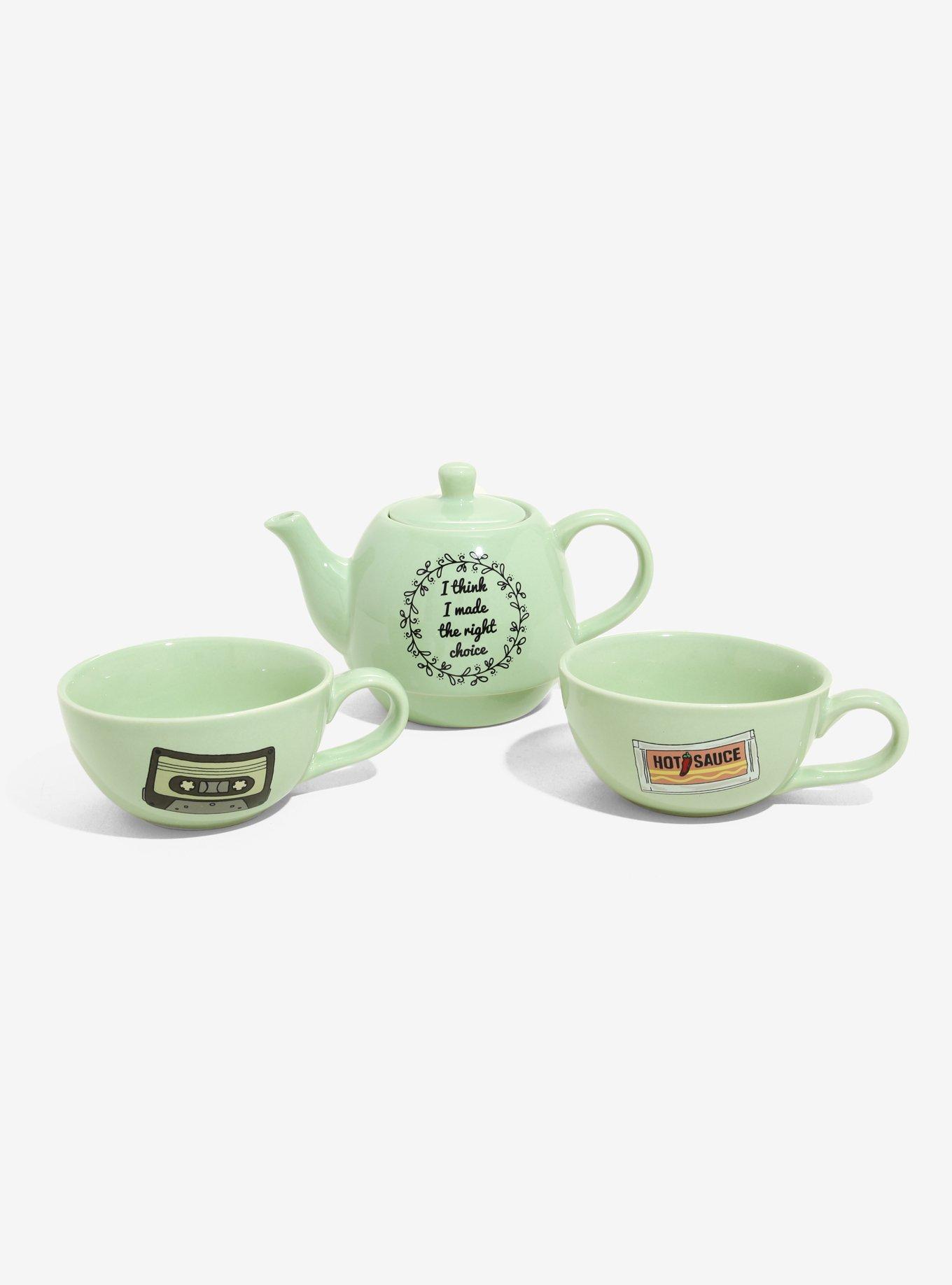 Anime Sanrio Hello Kitty Ceramic Teacup Teapot Saucer Creative