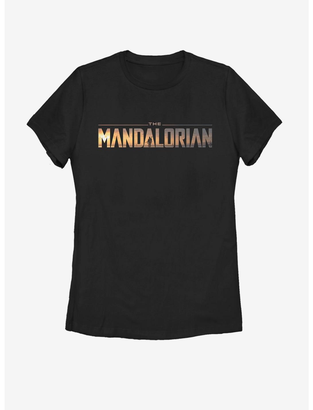 Star Wars The Mandalorian Logo Womens T-Shirt, BLACK, hi-res