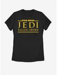 Star Wars Jedi Fallen Order Logo Yellow Ink Womens T-Shirt, BLACK, hi-res