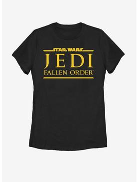 Star Wars Jedi Fallen Order Logo Yellow Ink Womens T-Shirt, , hi-res