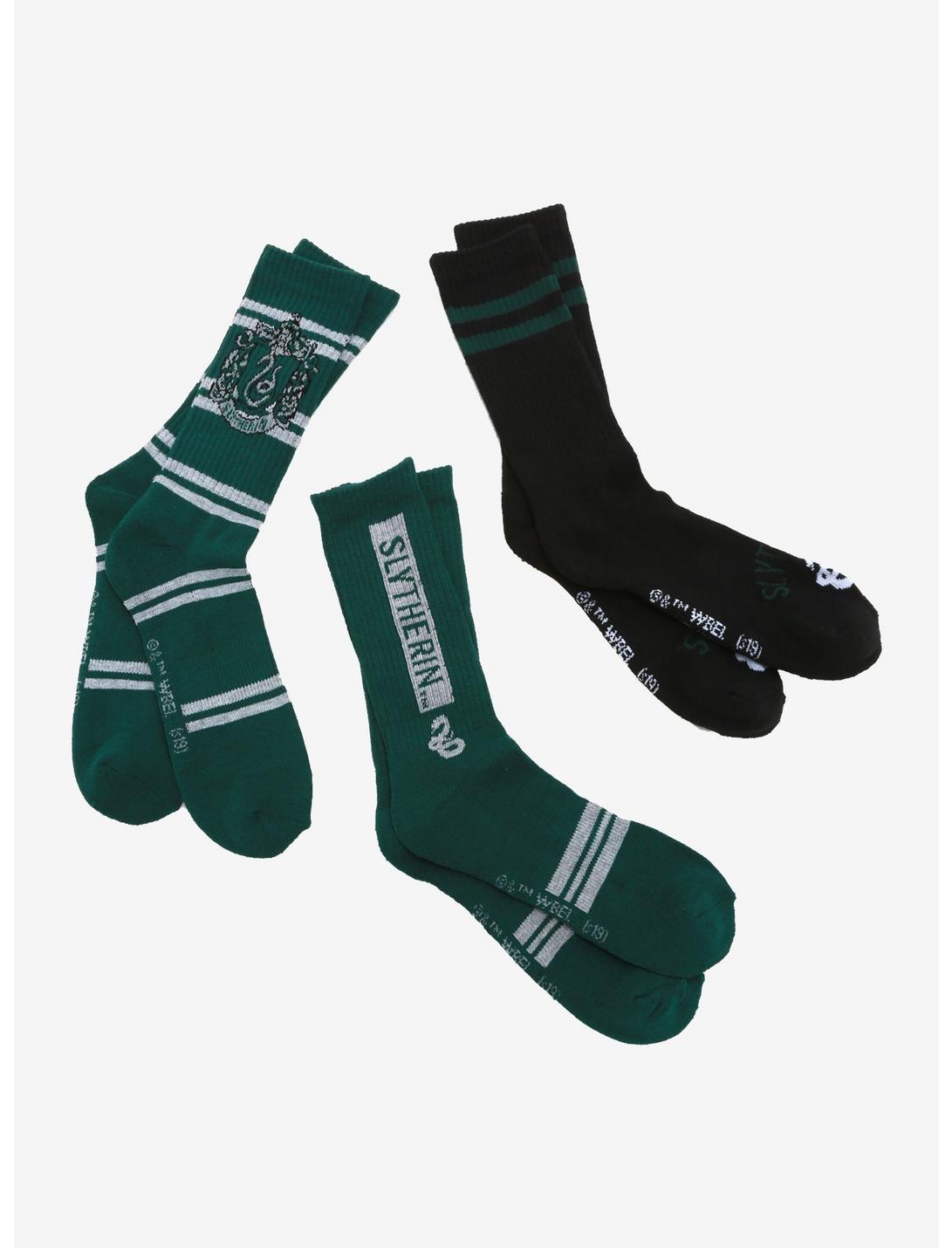 Harry Potter Slytherin Crew Sock Set - BoxLunch Exclusive, , hi-res