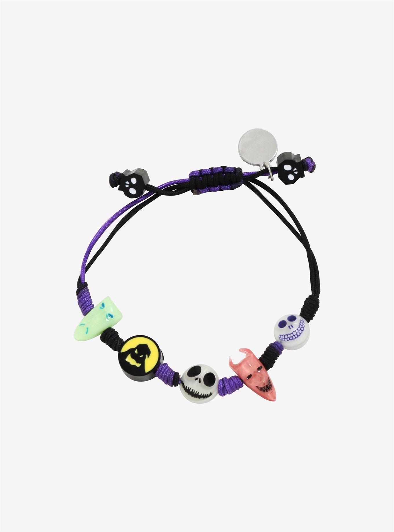 The Nightmare Before Christmas Characters Glow-In-The-Dark Cord Bracelet, , hi-res