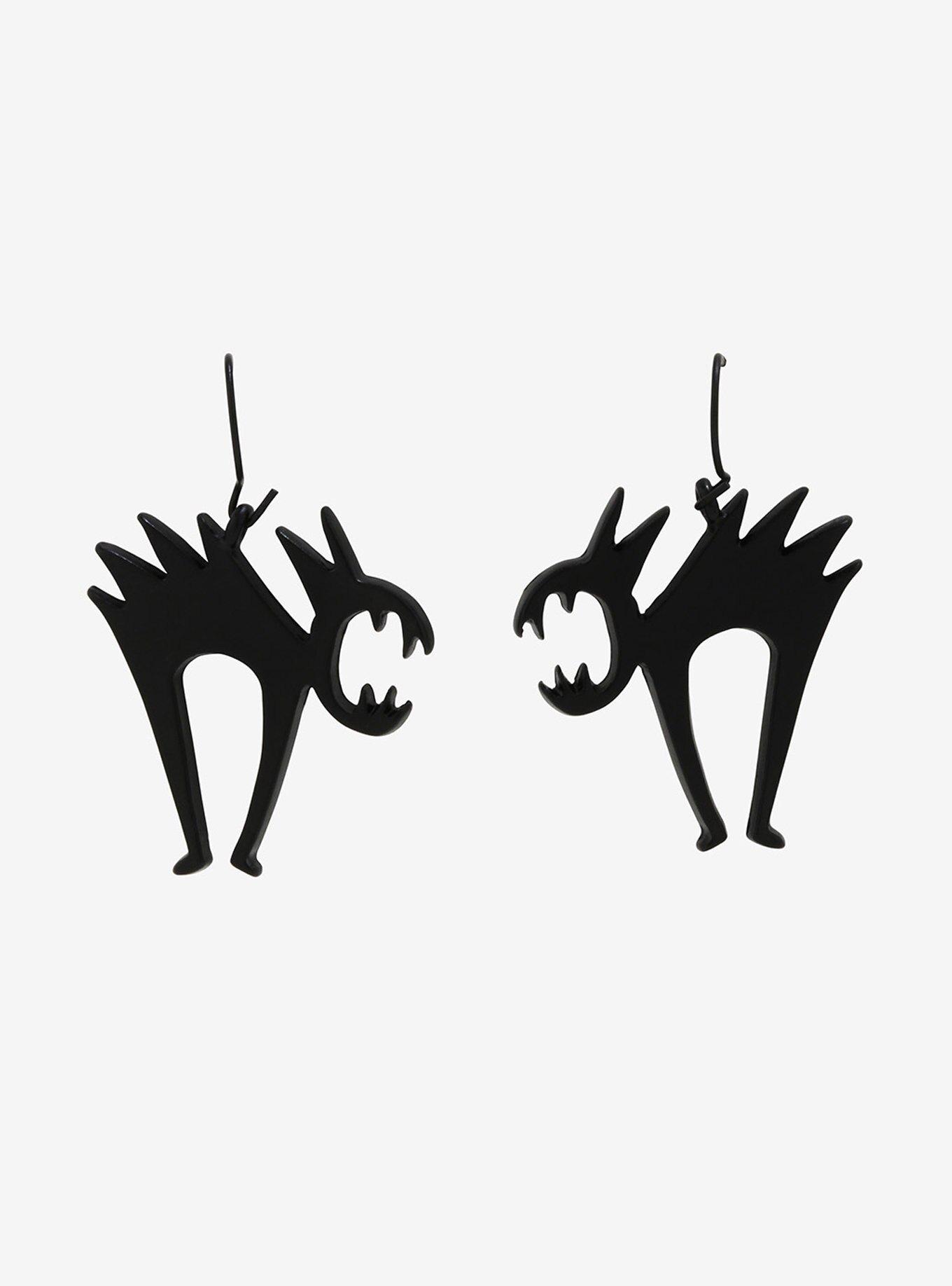 The Nightmare Before Christmas Cat Siren Dangle Earrings, , hi-res