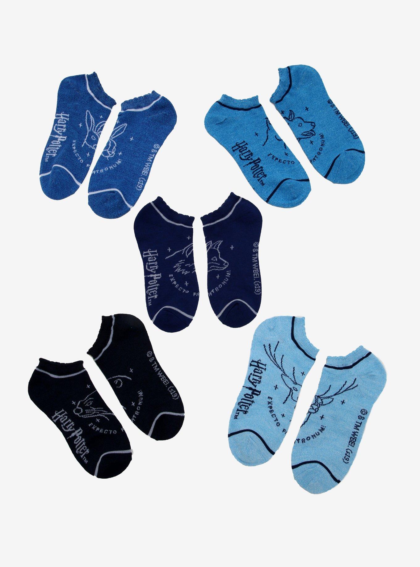 Harry Potter Animal Patronus No-Show Socks 5 Pair, , hi-res