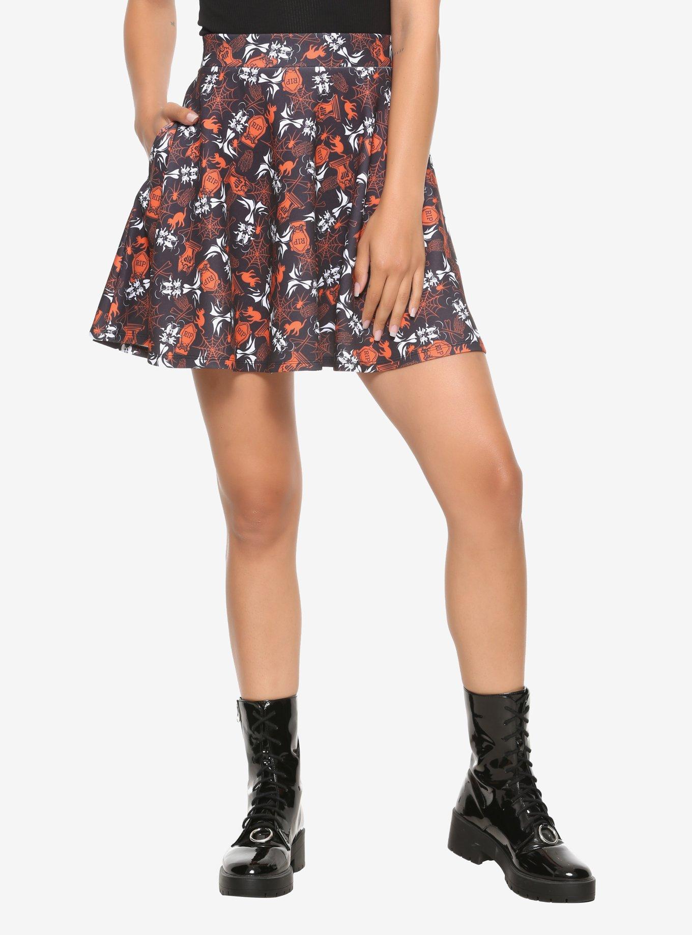 Disney Mickey Mouse Halloween Skater Skirt, MULTI, hi-res