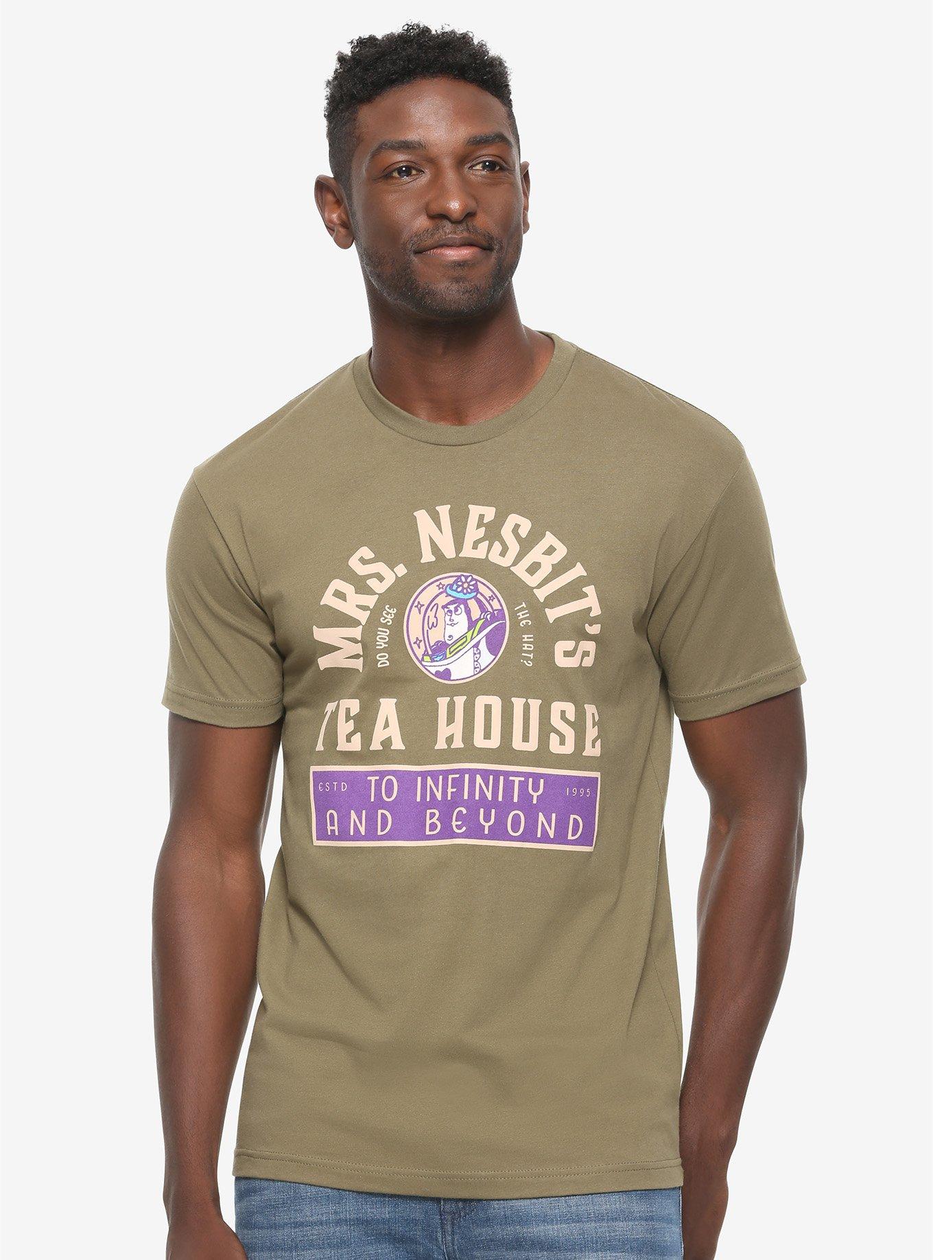 Disney Pixar Toy Story Mrs. Nesbit's Tea House T-Shirt - BoxLunch Exclusive, GREEN, hi-res
