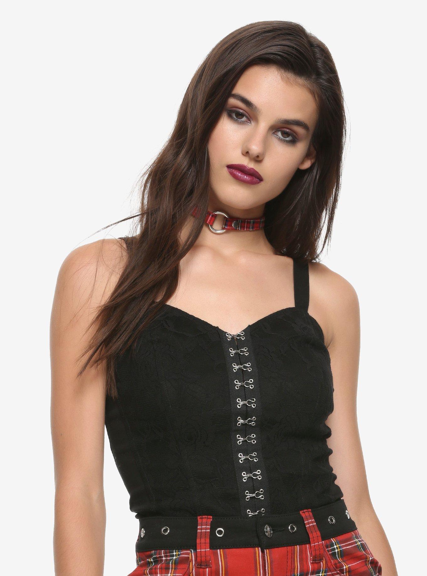 Royal Bones By Tripp Hook & Eye Lace Corset, BLACK, hi-res