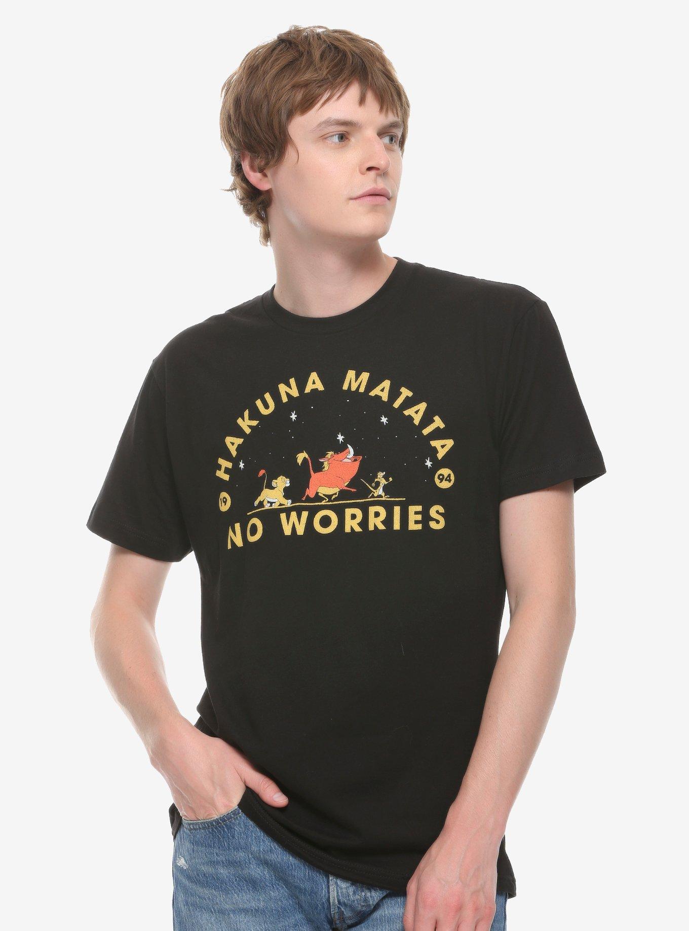 Disney The Lion King Hakuna Matata No Worries T-Shirt, BLACK, hi-res view 1