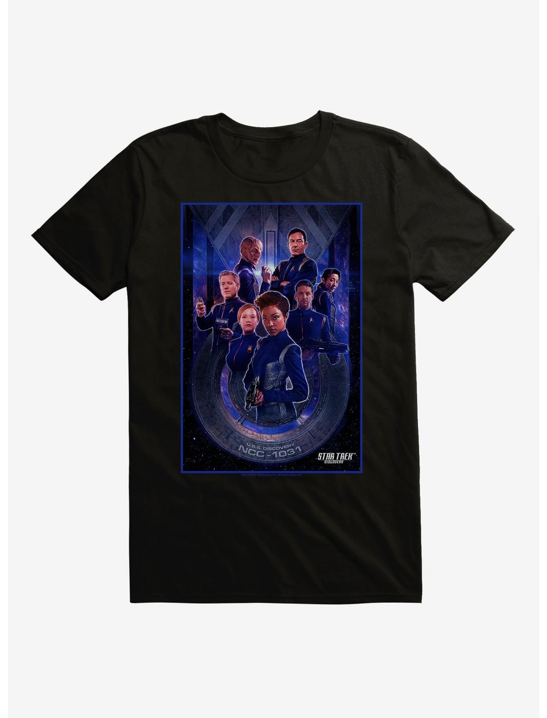 Star Trek Discovery Character Poster T-Shirt, BLACK, hi-res