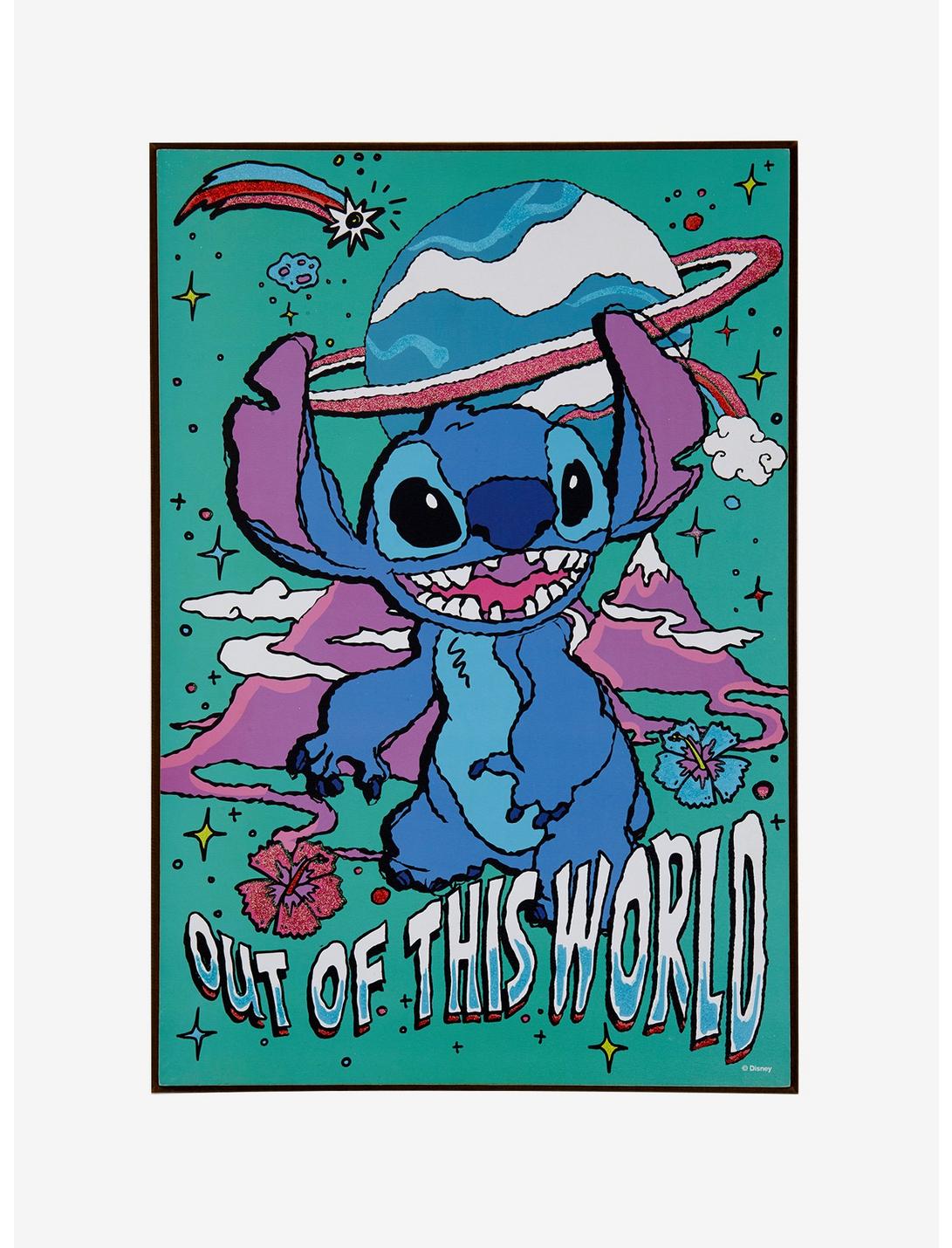 Disney Lilo & Stitch Out Of This World Glitter Wood Wall Art, , hi-res