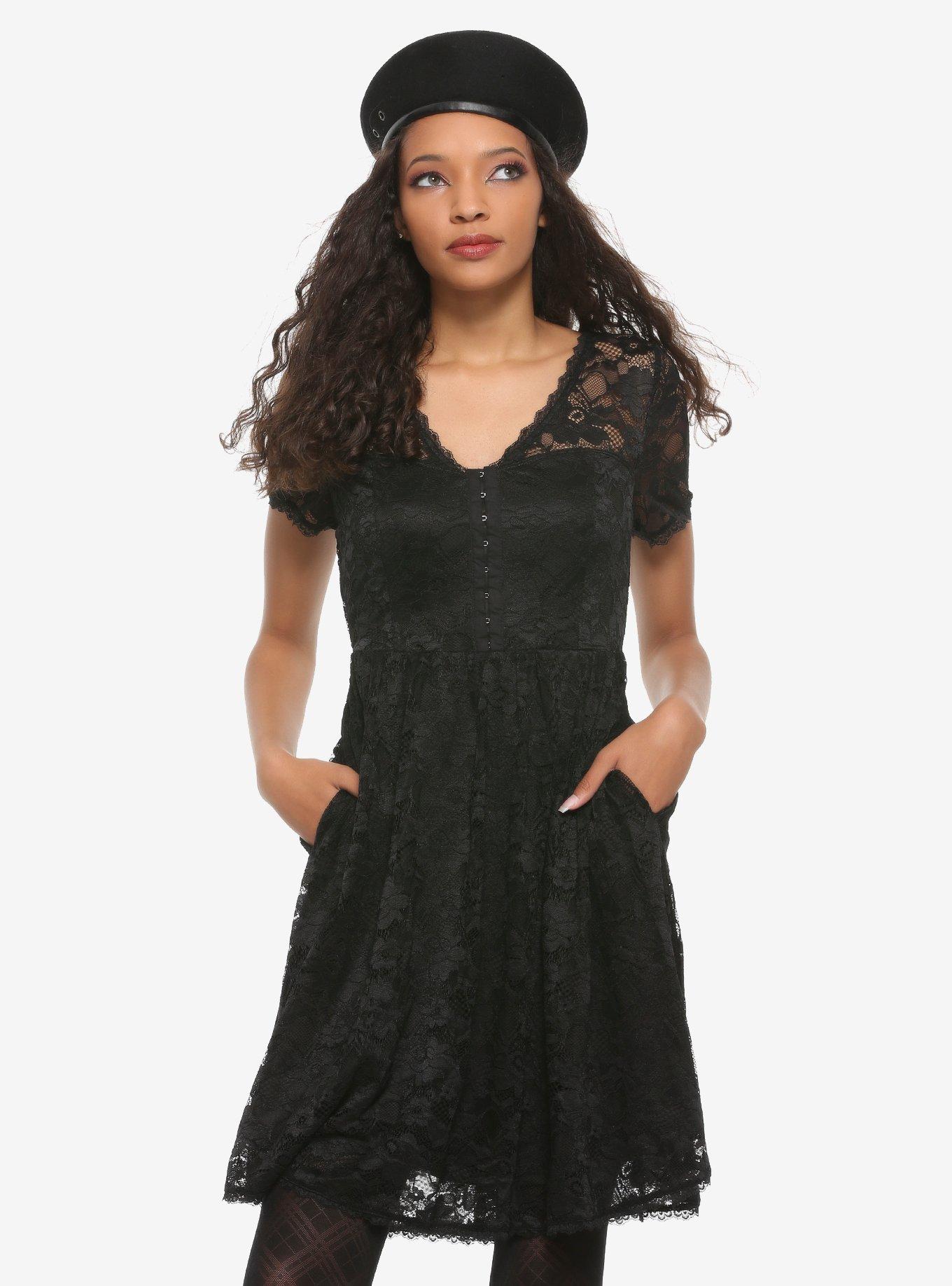 Black Lace Babydoll Dress