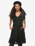 Black Lace Babydoll Dress, BLACK, hi-res