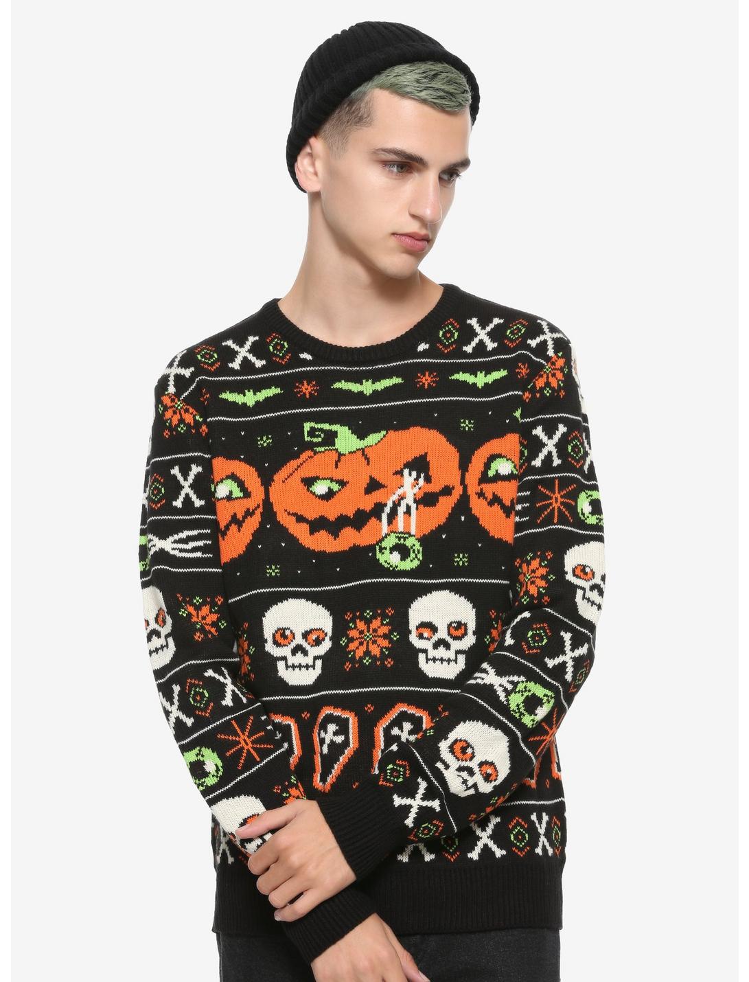 Ugly Halloween Sweater Hot Topic Exclusive, MULTI, hi-res