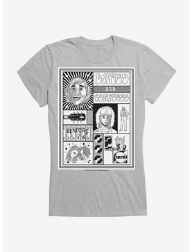 Dazed and Confused Black and White Collage Girls T-Shirt, HEATHER, hi-res