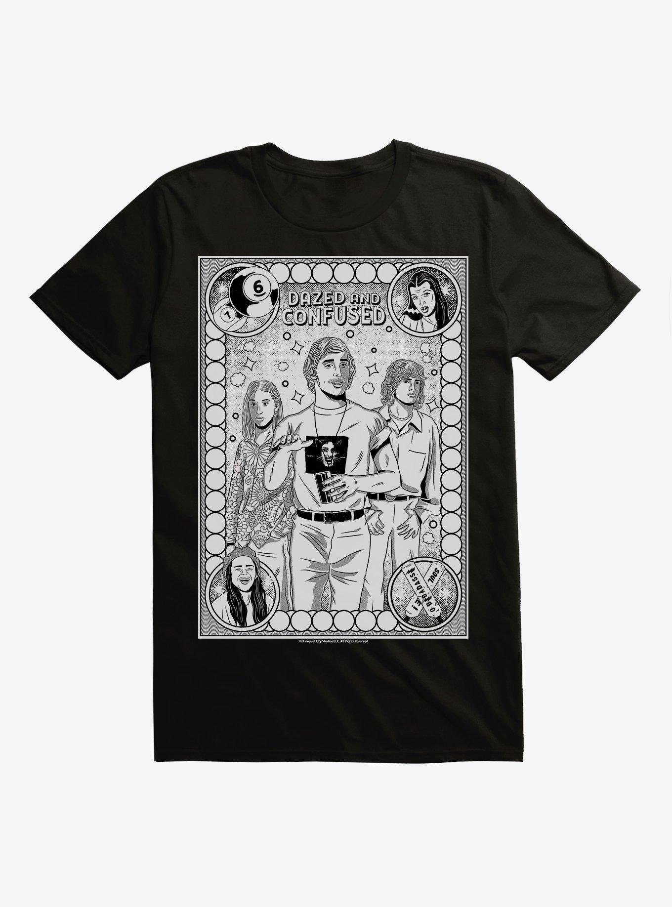 Dazed and Confused Sketch Poster T-Shirt, BLACK, hi-res