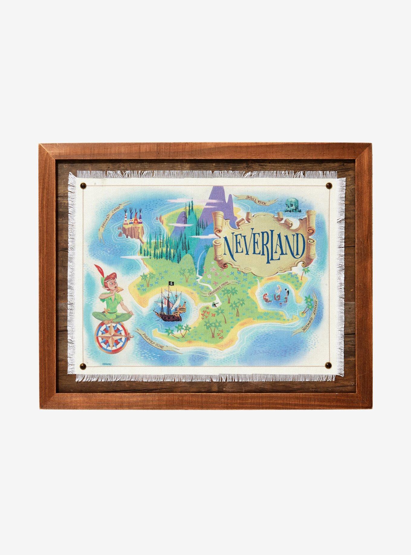 Disney Peter Pan Never Land Framed Map, , hi-res