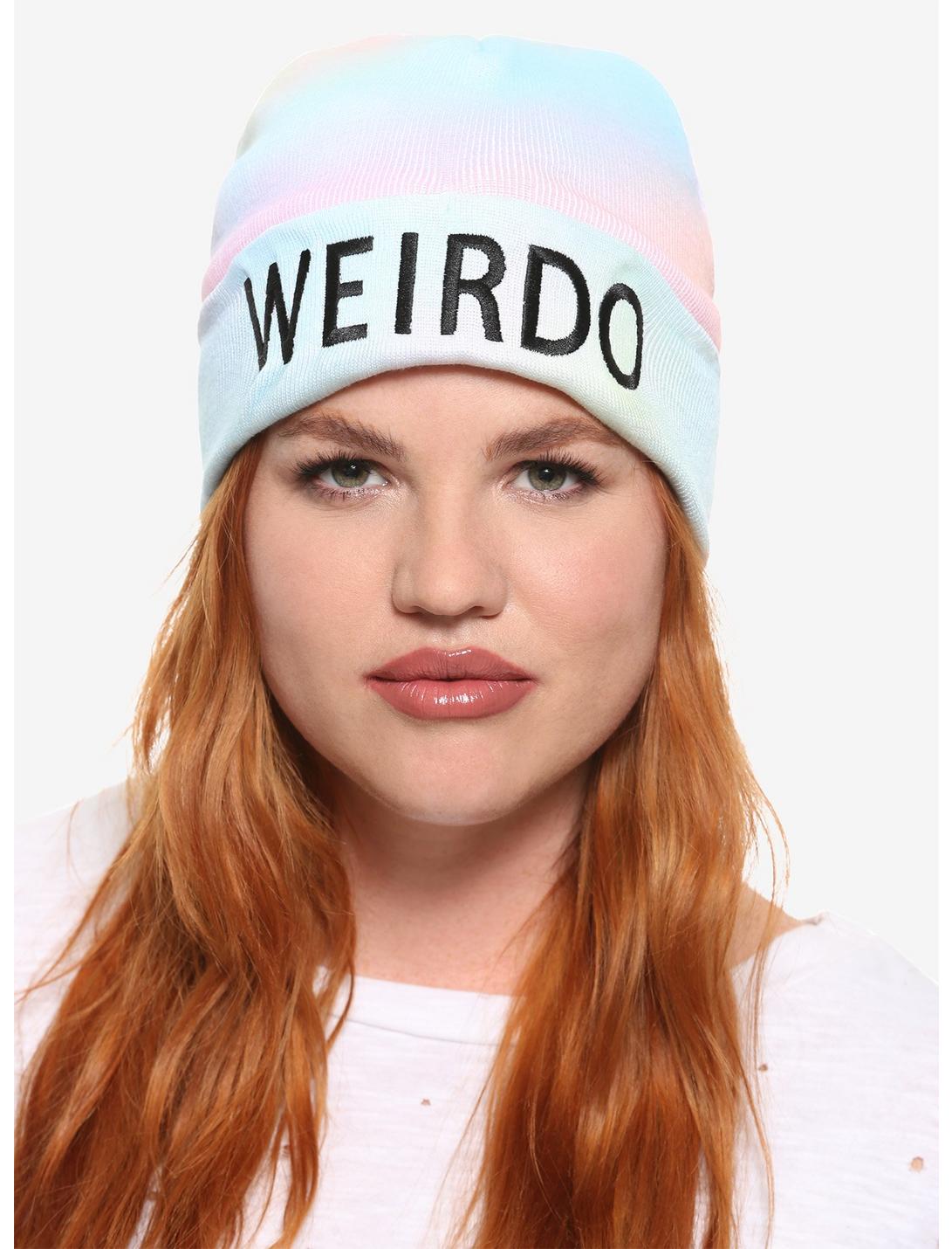 Weirdo Rainbow Pastel Knit Beanie, , hi-res