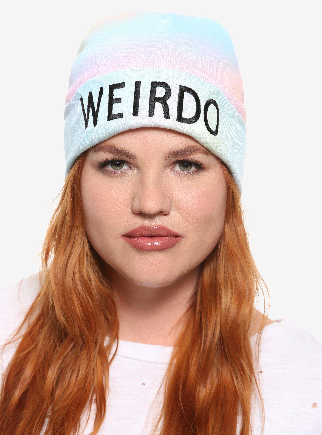 Weirdo Rainbow Pastel Knit Beanie, , hi-res