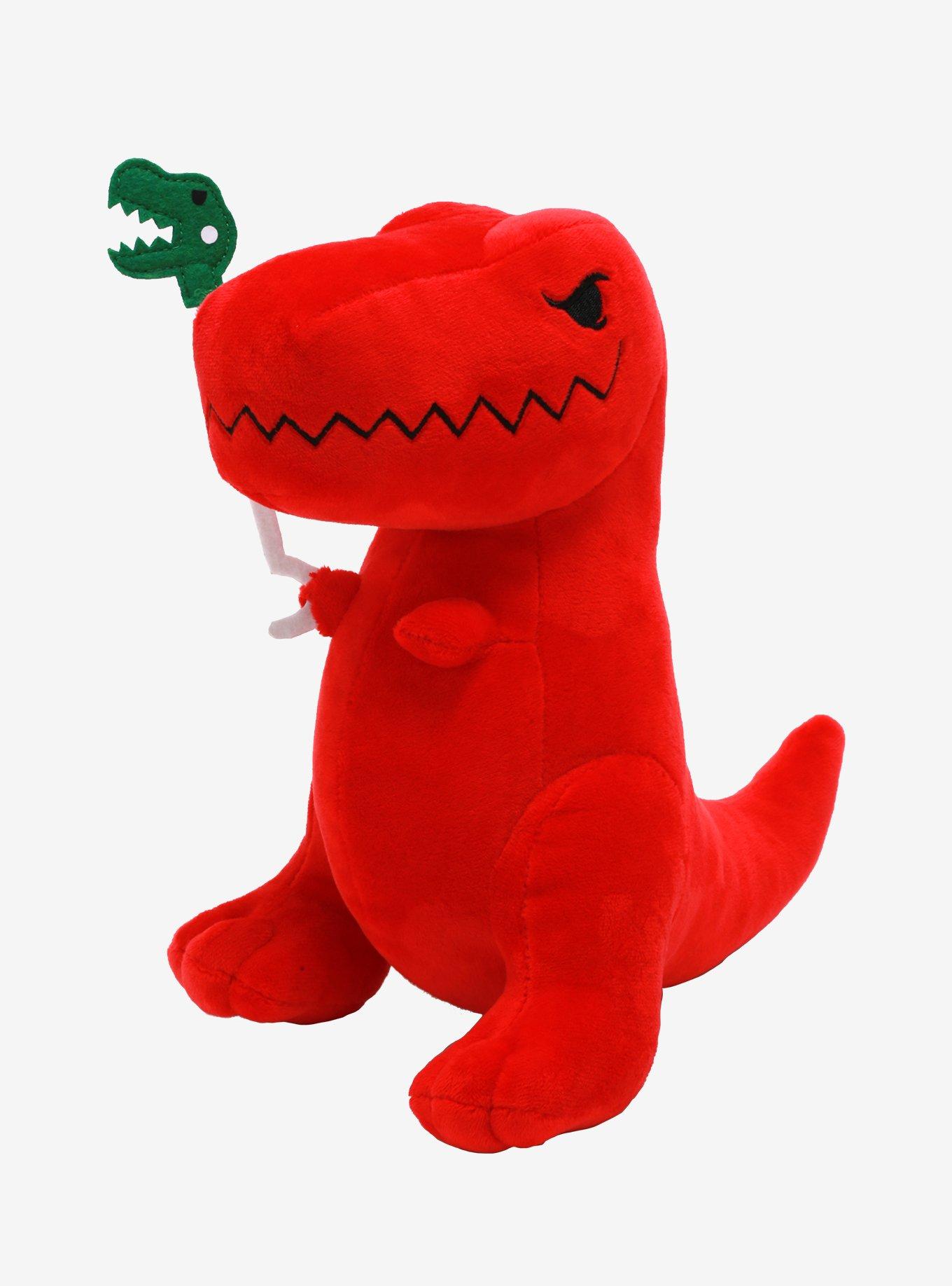 Red t rex stuffed hot sale animal