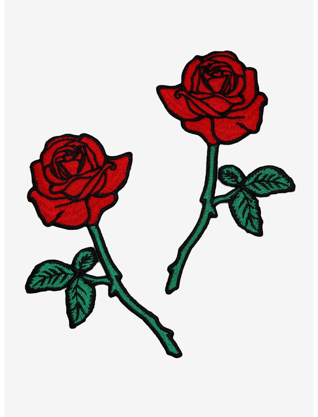 Roses Iron-On Patch Set, , hi-res